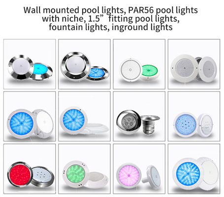 La resina fissata al muro 316LSS di 260MM ha riempito 35W per riscaldare la luce subacquea bianca della piscina della luce LED di RGB per lo stagno della vetroresina