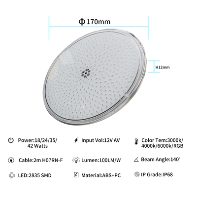 Lo stagno esile di RF-003B-252 il LED PAR56 RGB accende IP68 per astrale